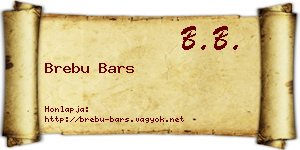 Brebu Bars névjegykártya